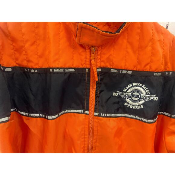 Harley Davidson Sturgis Black Hills Rally 2003 Bomber Jacket Size Large - Picture 3 of 8